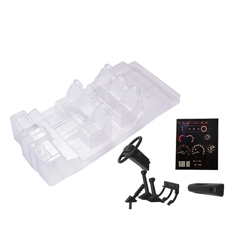 

Transparent Plastic Simulation Car Interior Decoration Parts Cockpit for 1/10 RC Crawler Car TRX4 Defender RC4WD D90 D110