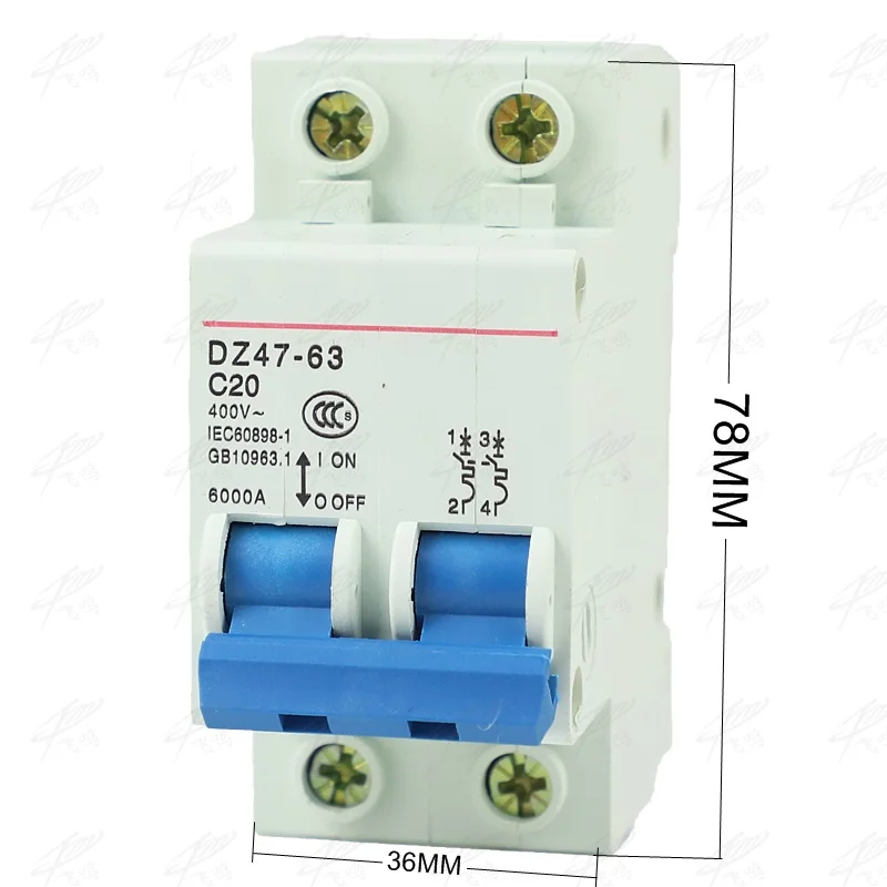 DZ47-63 4P 6A 10A 16A 20A 25A 32A 40A 50A 63A мини-выключатель MCB рубильник выключатель Chopper
