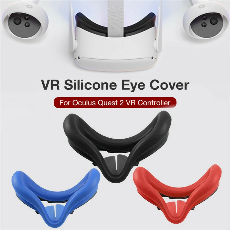 Cubierta facial de silicona para Oculus Quest 2 VR, reemplazo de carcasa, almohadilla para máscara de ojos, auriculares, accesorios de realidad Virtual