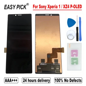 

6.5" P-OLED For Sony Xperia 1 J9110 J8170 J8110 LCD Display Touch Screen Digitizer Assembly Replacement For Sony XZ4 LCD Screen