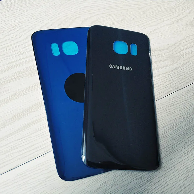 Black Стеклянная крышка для SAMSUNG Galaxy S7 G930F Задняя стеклянная крышка для батареи Задняя Дверь Корпус чехол Замена для SAMSUNG Galaxy S7 - Цвет: Black
