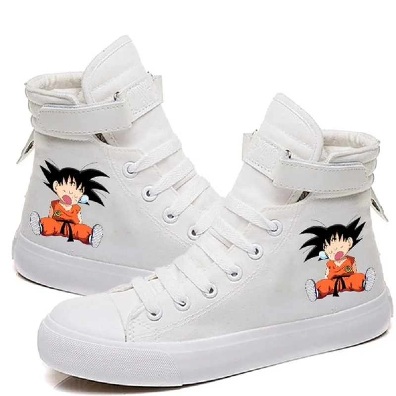 Короткая футболка с героями из японского аниме «Детские футболки с принтом драконьего жемчуга печатных высокие кроссовки на липучке парусиновая обувь