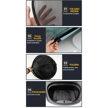 

The sunshade net is specially designed for Tesla Model3 and accurately fits the window size. Nylon net black front rear sunroof