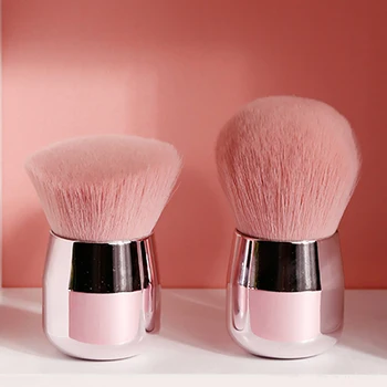 

1pc Fiber Soft Powder Brush Portable Fashion Blusher Brush Mushroom Head Short Handle Makeup Brush Cosmetics Skin Care