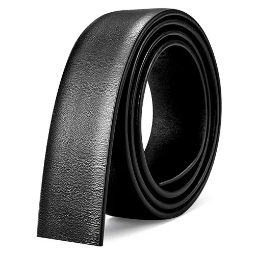1351A2Black-2 Модный мужской ремень, дизайнерские ремни из натуральной кожи, ремни без пряжки для мужчин, высокое качество, ремень, винтажный кожаный ремень для мужчин 1351 - Цвет: 1351A2Black-2