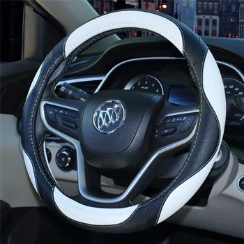 

KUNBABY Leather Universal Car Steering-wheel Cover 37CM-38CM Car-styling Sport Auto Steering Wheel Covers Anti-Slip