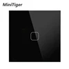 Minitiger Luxury Wall Touch Sensor Switch EU/UK Standard Light Gray Crystal Glass Touch Switch Power 1/2/3 Gang 1 Way AC 220 ► Photo 2/6