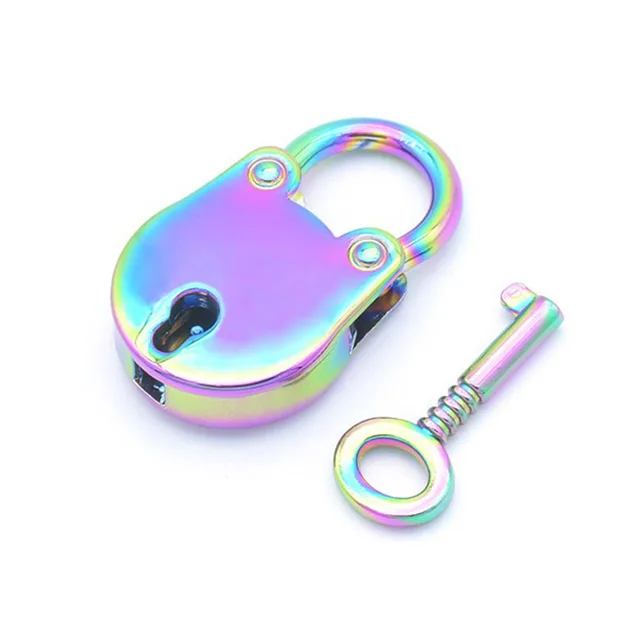 Lucchetto Vintage In Metallo Con Chiave - Piccolo Per Borse, Diari, Scatole - Foto 13