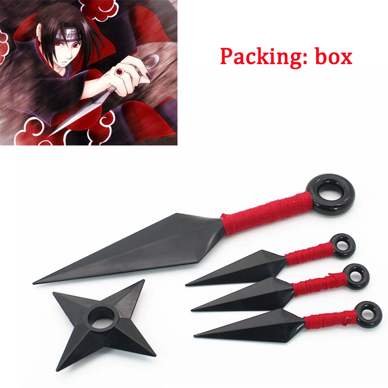 Accessoires De Cosplay D Arme De Dessin Anime Naruto Kunai Uchiha Itachi Shuriken Pour Lancer En Pvc Aliexpress