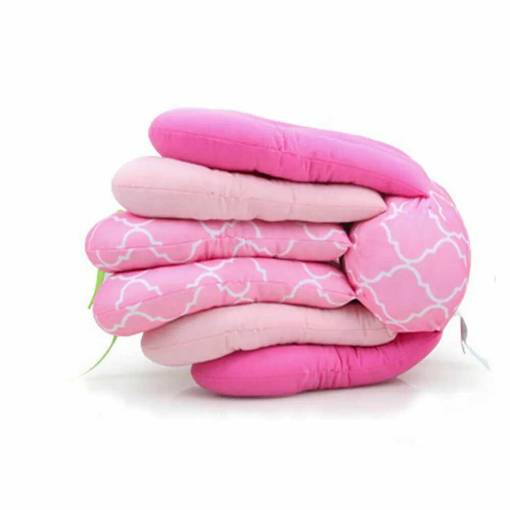 Горячая Регулируемая Подушка для кормления грудного вскармливания для грудного вскармливания, мягкая подушка для поддержки грудного вскармливания, многослойная подушка для грудного вскармливания - Цвет: Розовый