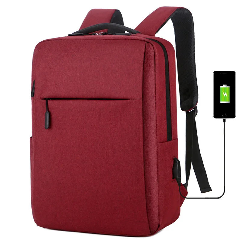 

Solid Color 15.6-Inch Laptop Computer Bag New Style Business Trip Travel Backpack Men And Women School Bag