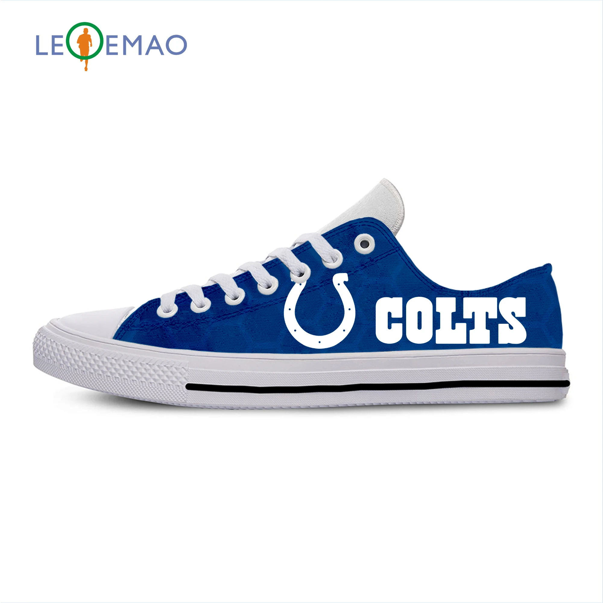 

DIY Shoes Customized Colts Image Logo Canvas Shoes Sneakers for Women Men Teenagers Casual Indianapolis Fans Shoes