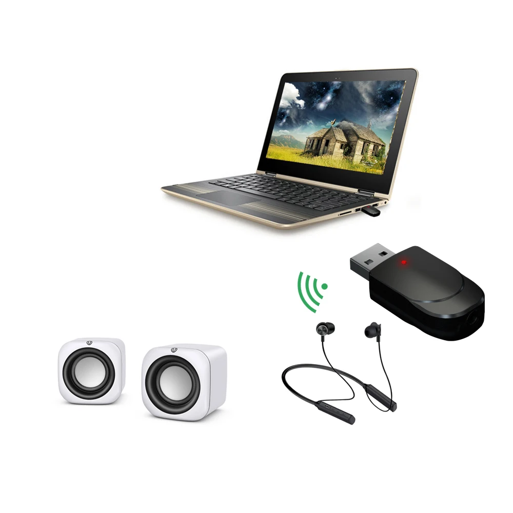 Мини практичный беспроводной 2 в 1 Bluetooth 5,0 USB передатчик приемник аудио AUX 3,5 мм разъем адаптер для ТВ ПК автомобиля