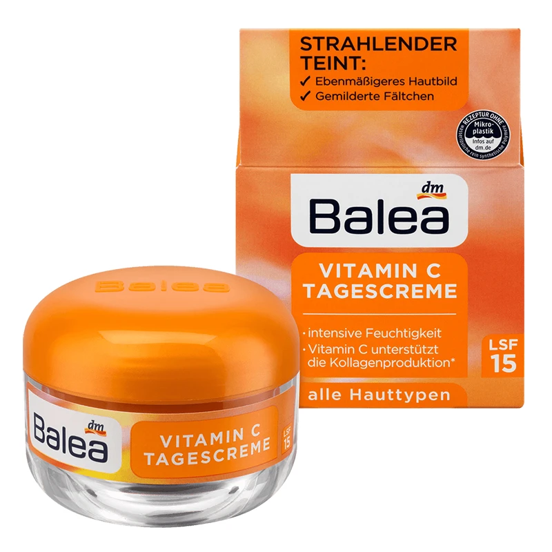 Germany Balea Dark Spots Face Brightener Vitamin C Day Cream Spf15 Collagen Production Moisturizing Radiant Youthfully Wrinkles Day Creams Moisturizers Aliexpress