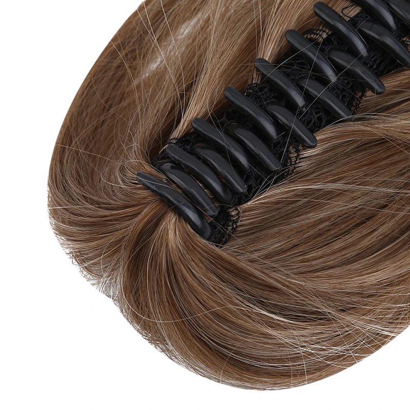 High Quality Horsetail Long Straight Claw Ponytail Clip In Hair Extensions Heat Resistant Synthetic False Hair Clip In Hair Tail