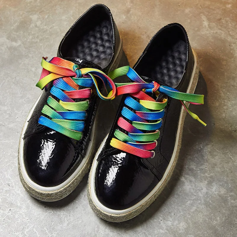 Разноцветные шнурки для обуви 100 см спортивная обувь со шнурками на плоской