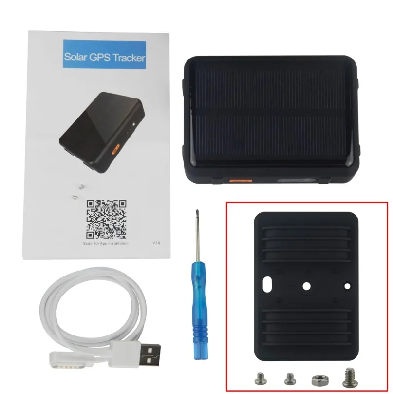 with Collar holder1 RF-V34 мульти-функция gps-трекера для корова, овца лошади автомобиля с длительным временем ожидания водонепроницаемый SOS сигнализация голосового мониторинга - Цвет: with Collar holder1