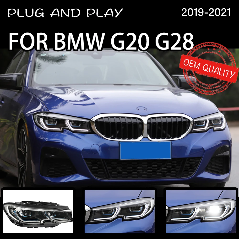 Headlight For BMW G20 G28 2019-2021 G28 Car автомобильные товары LED DRL  Hella 5 Xenon Lens Hid H7 M3 320i 325i Car Accessories