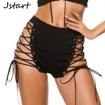

Women Sexy Short Black Jeans Booty Shorts Lacing Autumn Casual Hot Party Bottom