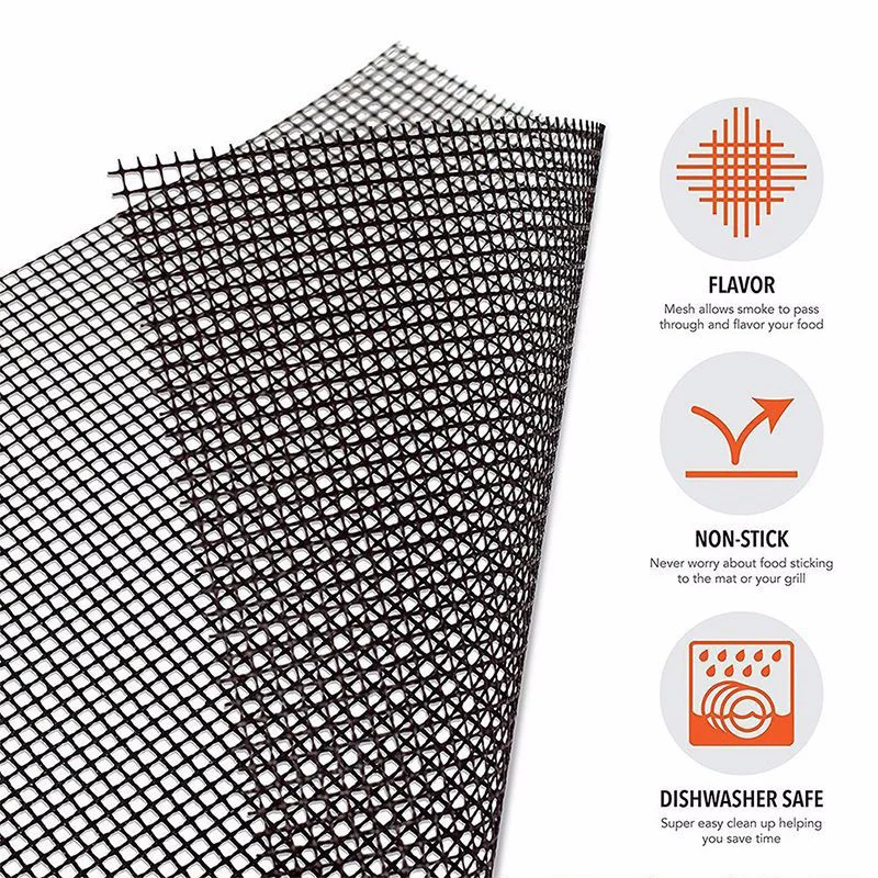 2020 BBQ Grill Mat Non-stick Cooking Barbecue Baking Reusable Sheet Grill Mesh 