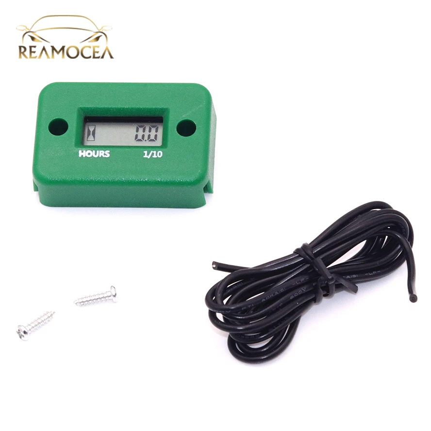 Reamocea Inductive Digital Hour Meter Tachometer Waterproof LCD Display Fit for Bike ATV Motorcycle Snowmobile Motocross Truck