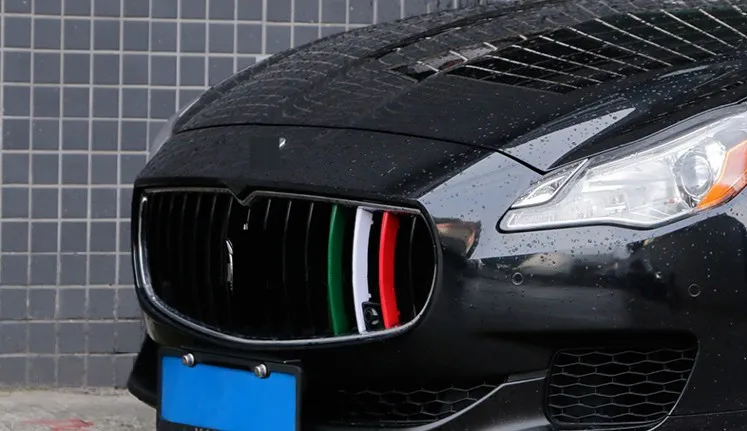 Авто-Стайлинг передняя решетка крышка украшения полоски ABS для 2013 до maserati Quattroporte автомобильные аксессуары автомобили 3 шт