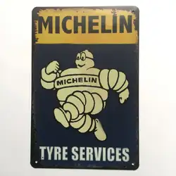 Покрышки Michelin металлическая пластина с винтажным рисунком наклейки табличка жестяная вывеска рок гитарная панель клуб Кафе Ретро плакат