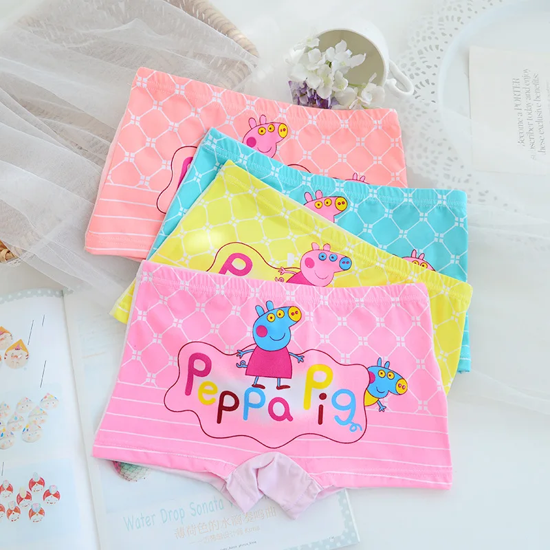 1PC Random color 1 предмет; Новинка; детские трусики с рисунками из мультфильмов детские трусы бамбуковое волокно, мягкие, маленькими леопардами торт для девочек детские трусы с рисунком для девочек, Трусы-шорты - Цвет: 1PC Random color