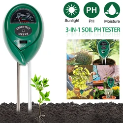 Testeur de PH du sol 3 en 1, testeur de la lumière du soleil, capteur d'humidité, de l'acidité des plantes, détecteur de PH 