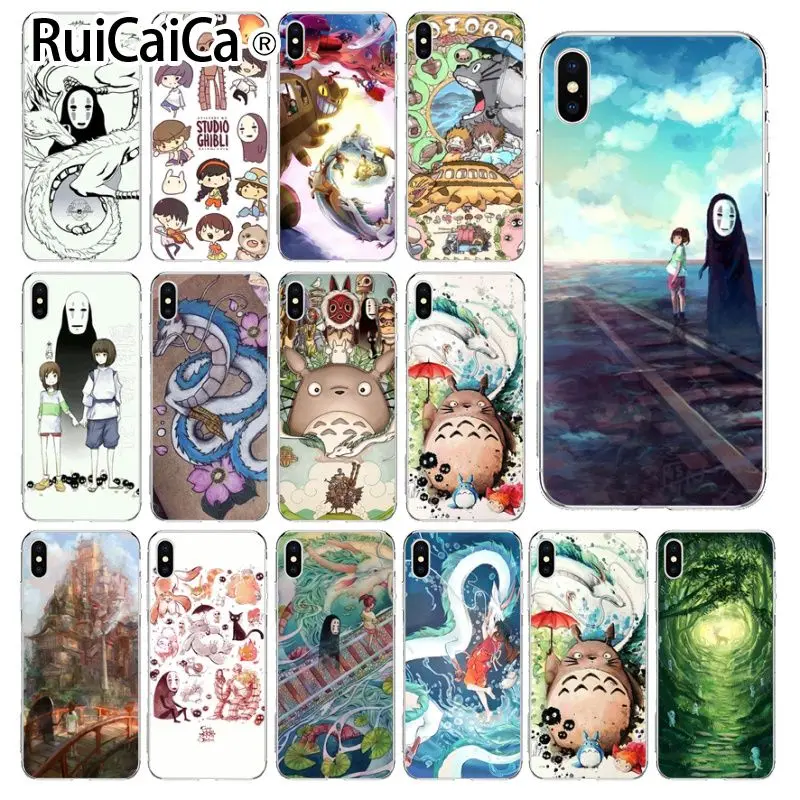 Ruicaica Studio Ghibli Ghiblies Тоторо прозрачный мягкий ТПУ чехол для телефона iPhone X XS MAX 6 6S 7 7plus