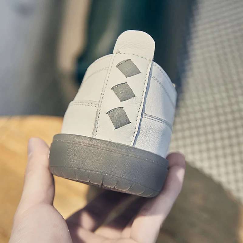 First Layer Cowhide Small White Shoes Women 2021 Spring Women's Single Shoes Casual Soft Sole Women's Sneakers