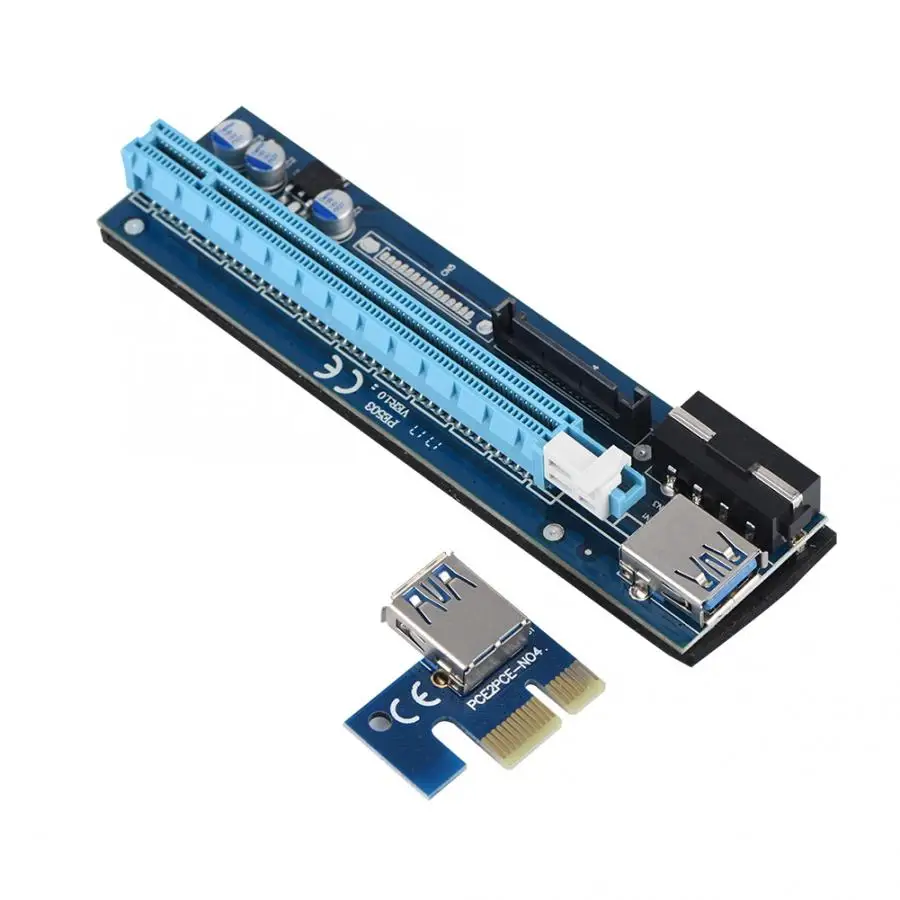 Teleconvertidor para 20X USB3.0 PCI-E 1x 16x удлинитель Riser карта адаптер 4Pin btc-кабель Лот len partsb USB PCI