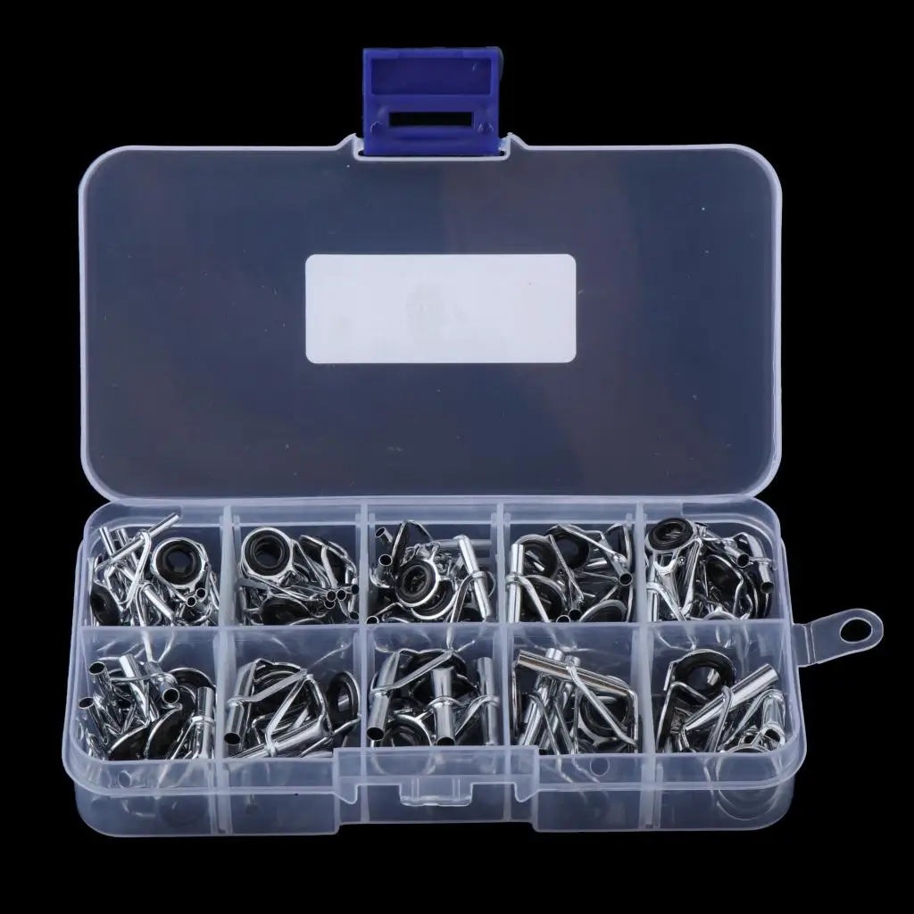 Fishing Rod Guide Replacement Spinning Rods Guides Tip Ceramic Eyelets 80 Pcs for sale online 