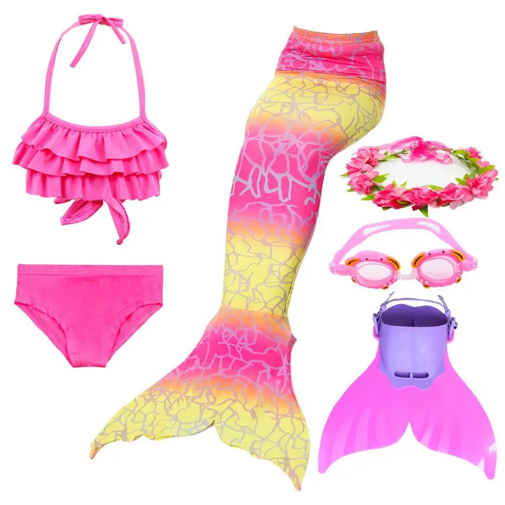 2019-Girl-s-Mermaid-Tail-for-Kids-Swimming-Bating-Suit-Costume-Swimsuit-Swimmable-Cosplay-Bikini-Set(12)