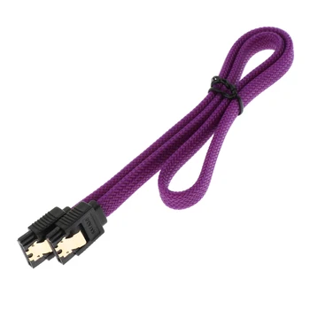 

Universal 20 Inches SATA III 7Pin 6Gbs Serial Cable ATA HDD SSD Data Cords Lead Purple