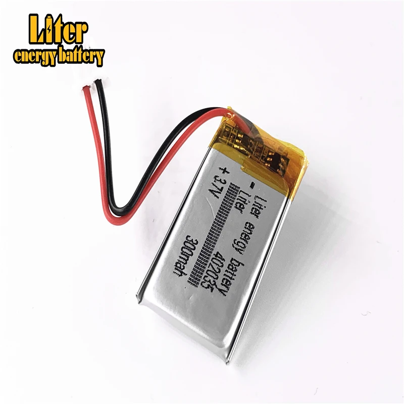XHR-2P 2.54 402035 core 300mAh 3.7V polymer battery MP3 mobile speaker GPS loudspeaker story machine