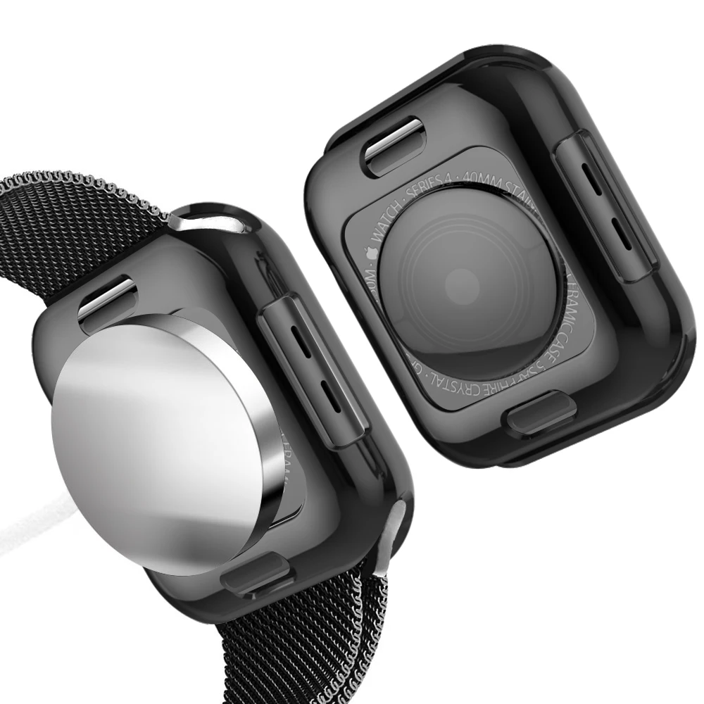 TPU Защитная крышка для Apple Watch чехол 5 4 44 мм 42 мм чехол для часов аксессуары для iWatch чехол серии 3 2 1 40 мм 38 мм
