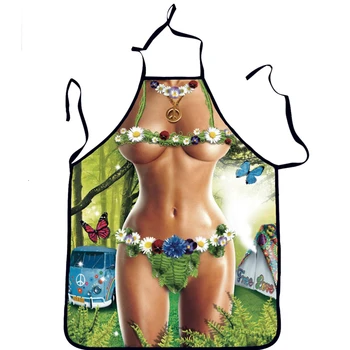 

New 2019 Apron For Sexy Women Spoof Novelty Apron Naked Party men Kitchen Cooking BBQ Party Bar Funny Aprons Dinner Baking Hot