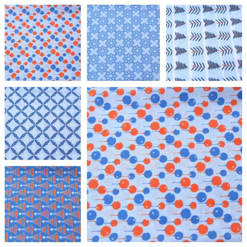 Рождественская хлопчатобумажная ткань в виде снежинки 5 шт. 25 х2 5/50 х50 см 100%