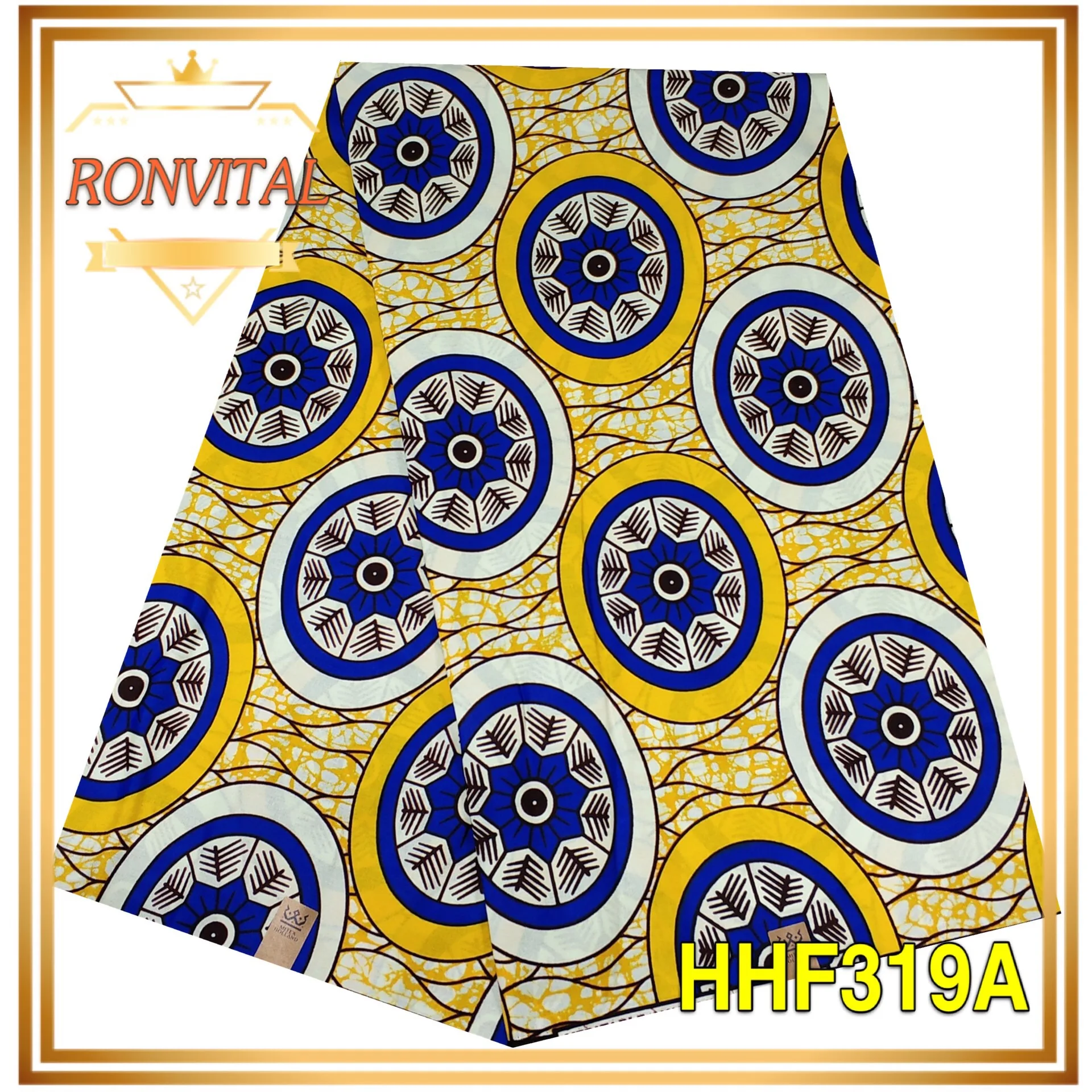 Женское платье, сделай сам, ткань, воск RONVITAL, распродажа, Африканский воск, высокое качество, хлопок, материал с принтом, сделай сам, ткань, 6 ярдов/партия