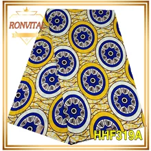 Женское платье, сделай сам, ткань, воск RONVITAL, распродажа, Африканский воск, высокое качество, хлопок, материал с принтом, сделай сам, ткань, 6 ярдов/партия