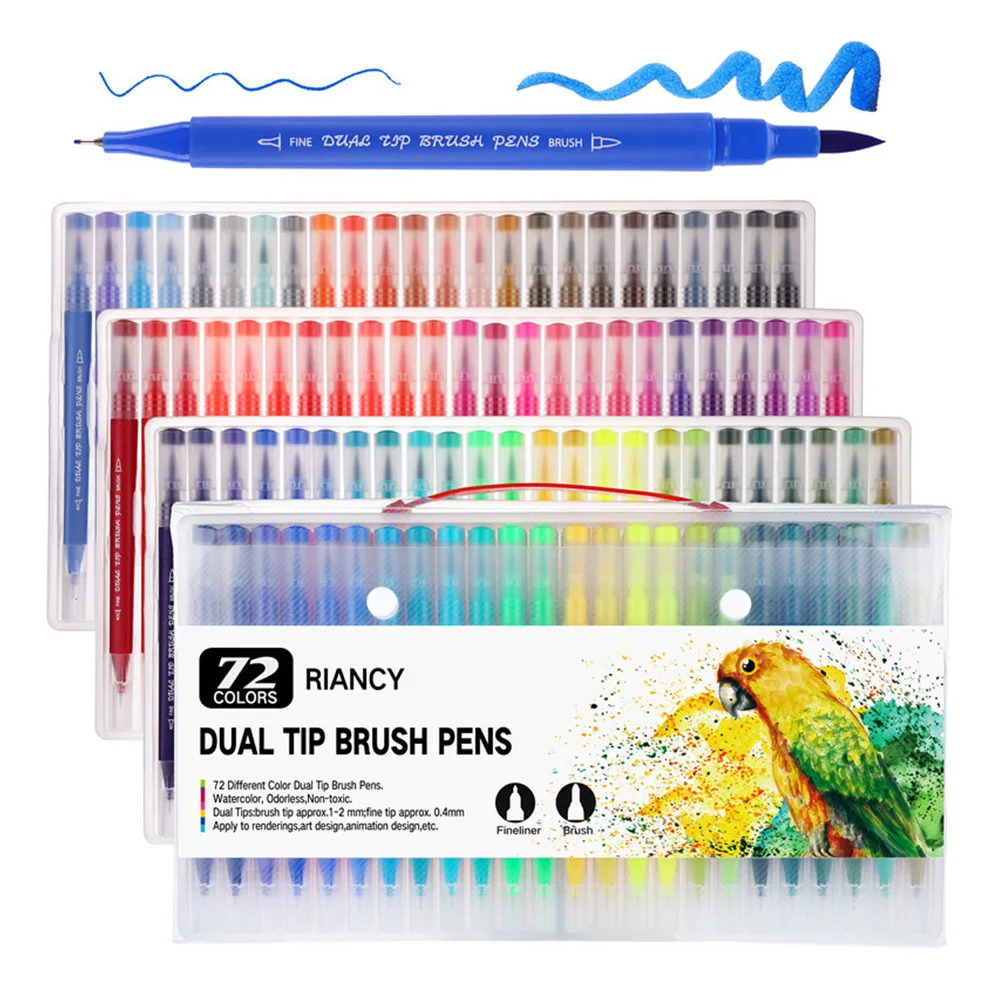 

Manga Sketching School Drawing Students Dual Tips Beginners Calligraphy Watercolor Coloring Brush Children Gift Art Markers Set