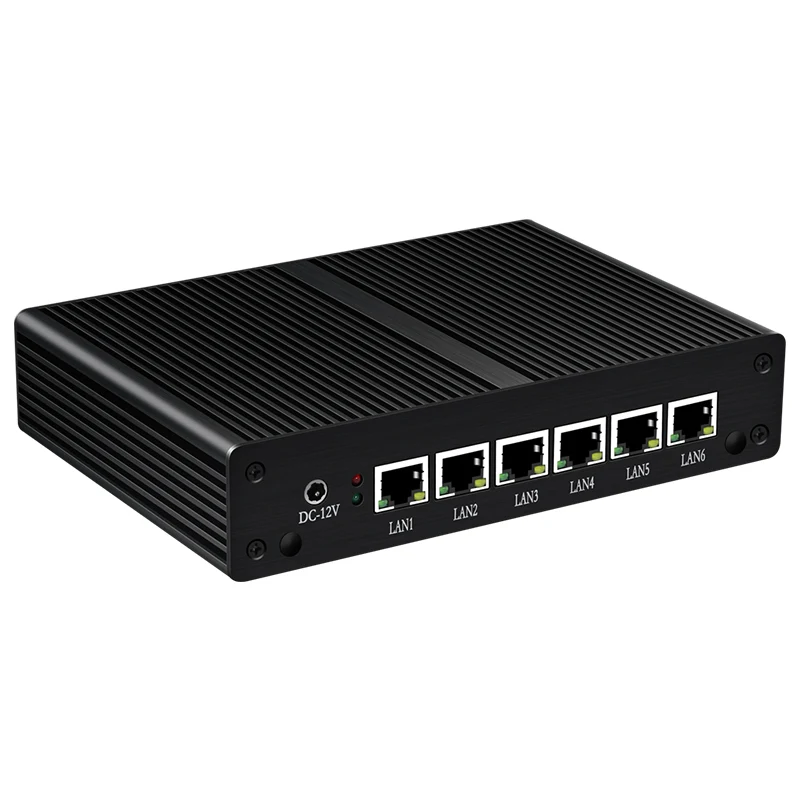 6*LAN 1000Mbps Mini PC Fanless Core i3 4010U 5010U Router Firewall Windows 10 Ubuntu 2*1tb hdd M.2