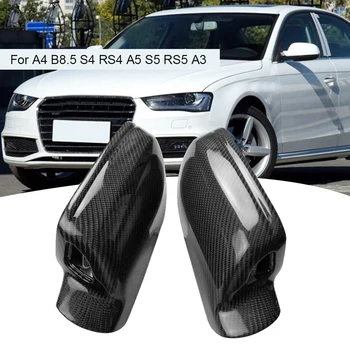 

Carbon Fiber Rear View Mirror Cover-Side Mirror Cover with Lane Assist For- A3 2010-13 A4 B8.5 2013-16 A5 S5 2010-16
