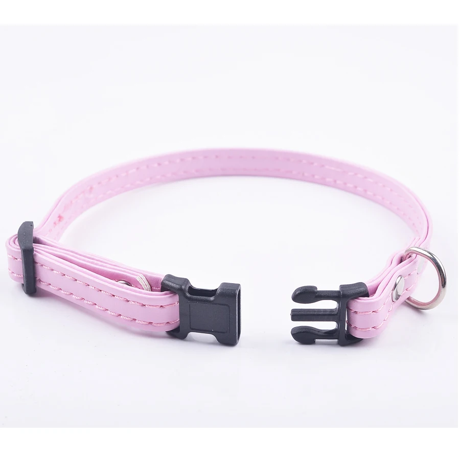 Breakaway Pu Leather Cat Collar Adjustable 8-12'' Safty Pet Necklace For Puppy Dogs Cats Purple Pink Black Brown Blue Red Breakaway Pu Leather Cat Collar Adjustable 8-12'' Safty Pet Necklace For Puppy Dogs Cats Purple Pink Black Brown Blue Red