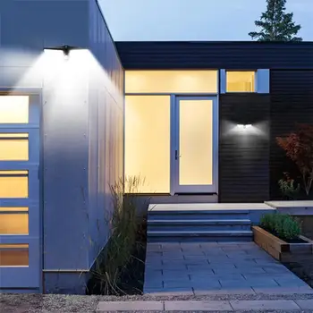 

Motion Sensor Solar Powered Rotatable Wall Light Foldable Wall Lamp Garden Durable Spotlight PIR Waterproof Outdoor