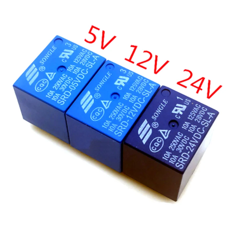 

100 шт./лот реле детской яркости 5V 9V 12V 24V 10A 250VAC 5PIN