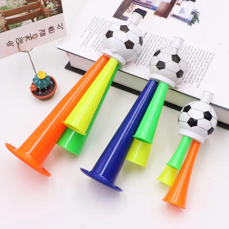 24pcs/lot Children Football fan cheer air horns soccer fans gas horn cheerleading sports fan toy plastic trumpet European Cup