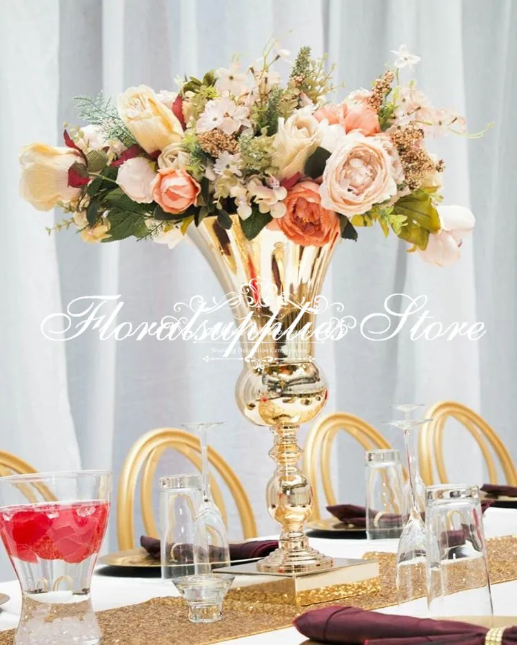 New Elegant Wedding Flower Vase Party Event Decoration Marriage Trumpet