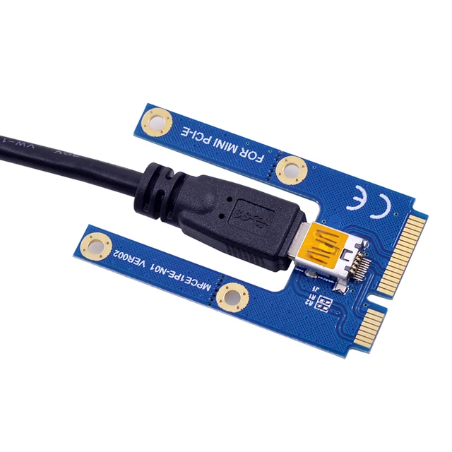 USB 3.0 Mini PCI-E Riser SATA a 4 Pin 6 Pin 16X Extender PCIE Riser Adapter Card cavo di alimentazione per Bitcoin trump Mining 5